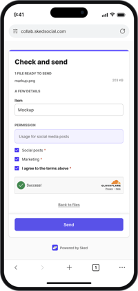 Check and send