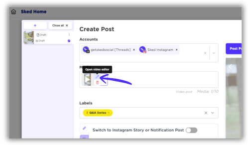 Social case study carousel