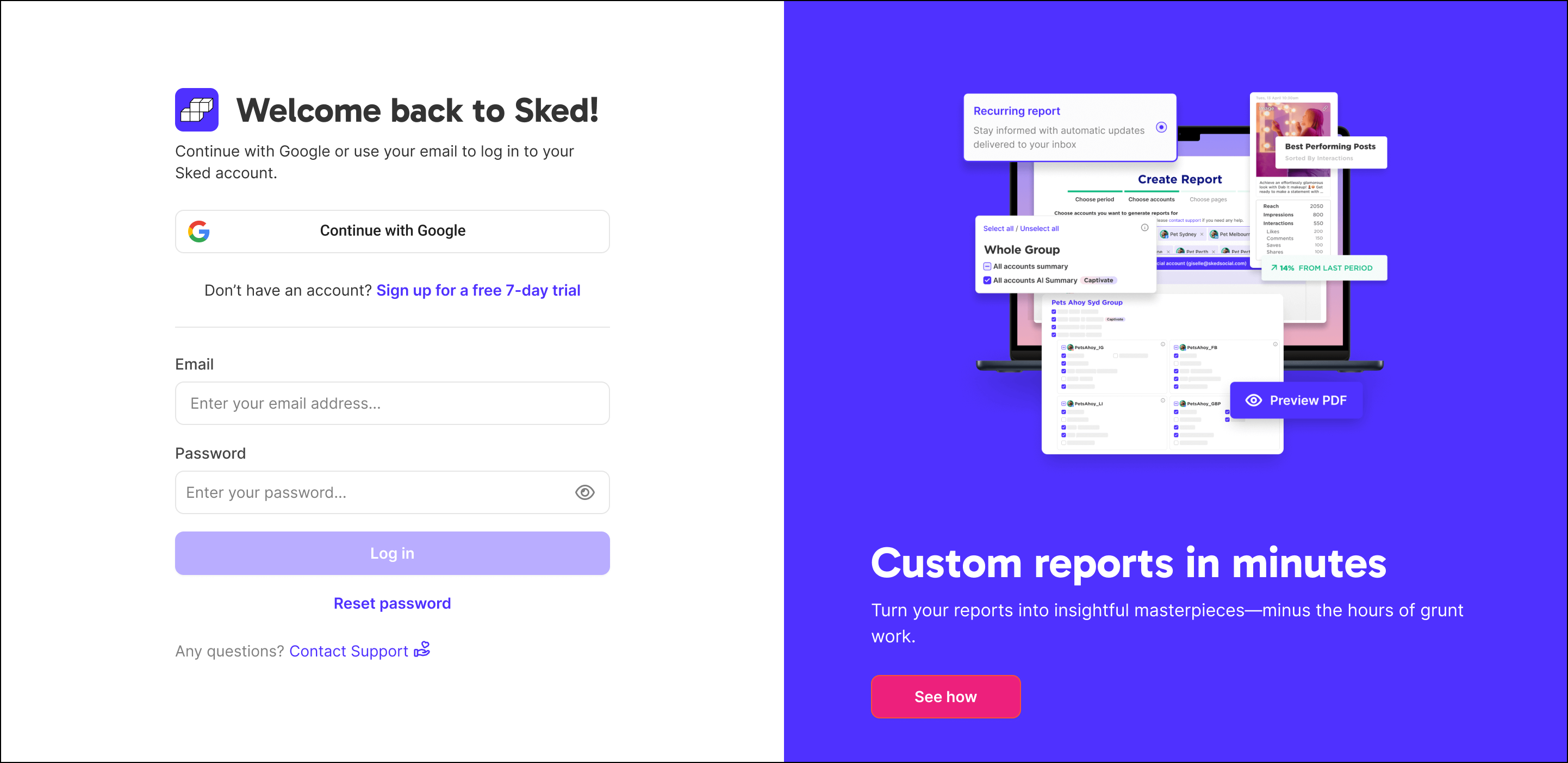 Sign In to Sked with Google. Fast, Secure, and Effortless
